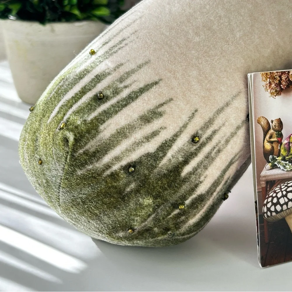 🌴 Cool John Darian Soft Beaded Brown & White Mushroom Decorative Pillow |Target